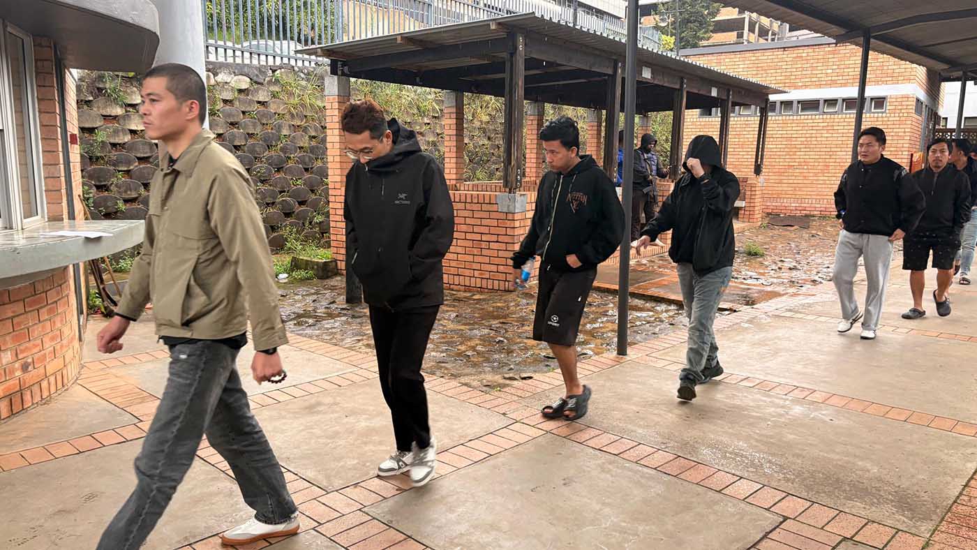 Some of the Chinese, Taiwanese, Brazilians, Indonesians and Cambodians who were arrested in connection with an illegal online gambling operation. (File pics)